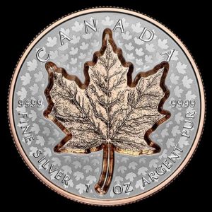 reverse side of the 2022 silver edition of the super incuse Maple Leaf coins