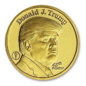 obverse design of both the Donald Trump gold rounds & silver rounds
